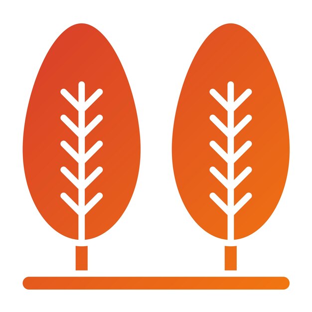 Diseño vectorial de estilo de icono de ciprés