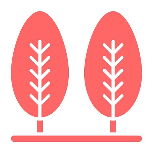 Diseño vectorial de estilo de icono de ciprés