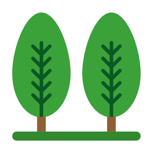 Diseño vectorial de estilo de icono de ciprés
