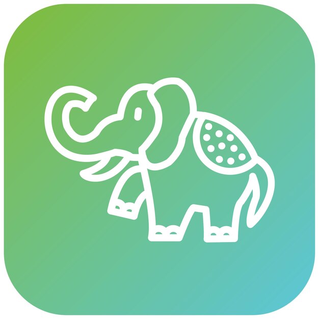Diseño vectorial Estilo de icono de circo de elefantes