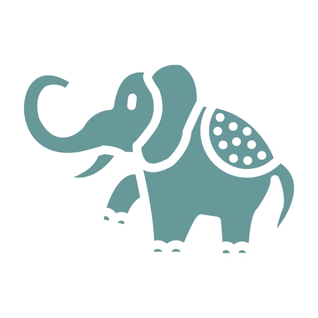 Diseño vectorial Estilo de icono de circo de elefantes