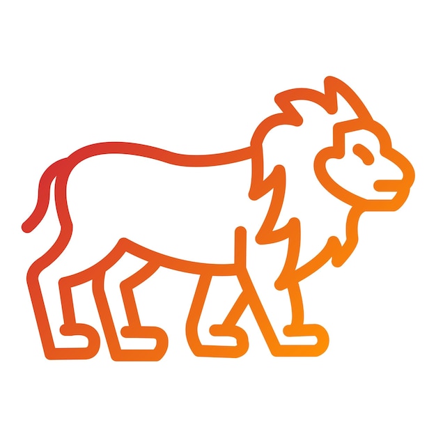 Diseño vectorial Estilo de icono de circo de león