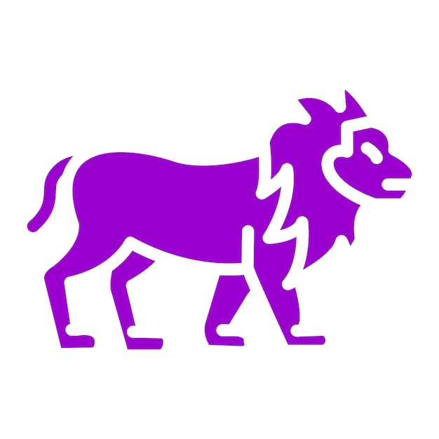 Diseño vectorial Estilo de icono de circo de león