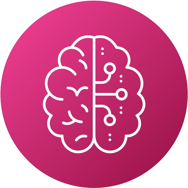 Diseño vectorial Estilo del icono del circuito cerebral