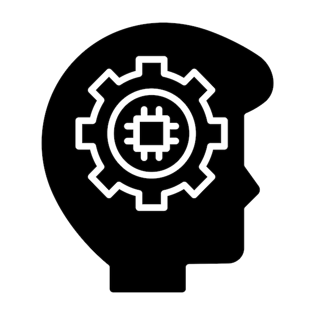 Diseño vectorial Estilo del icono del circuito de neuronas