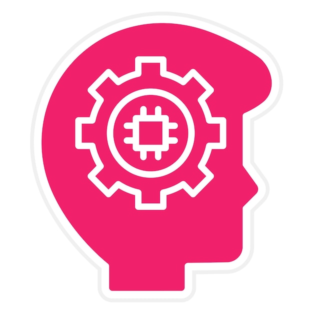 Diseño vectorial Estilo del icono del circuito de neuronas