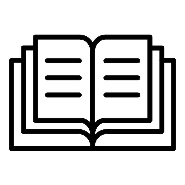 Diseño vectorial Estilo del icono del círculo de literatura