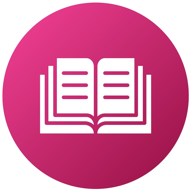 Diseño vectorial Estilo del icono del círculo de literatura