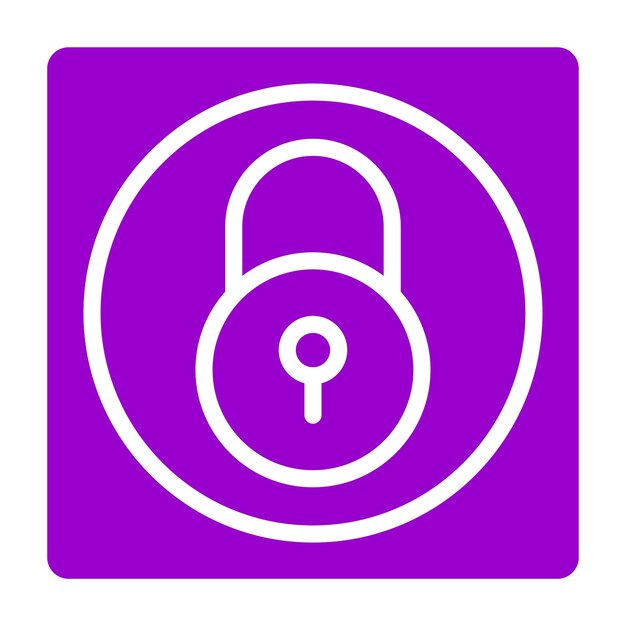 Diseño vectorial Estilo de icono de círculo seguro