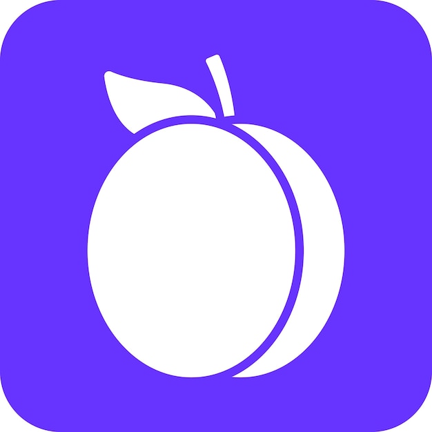Diseño vectorial Estilo del icono de ciruela