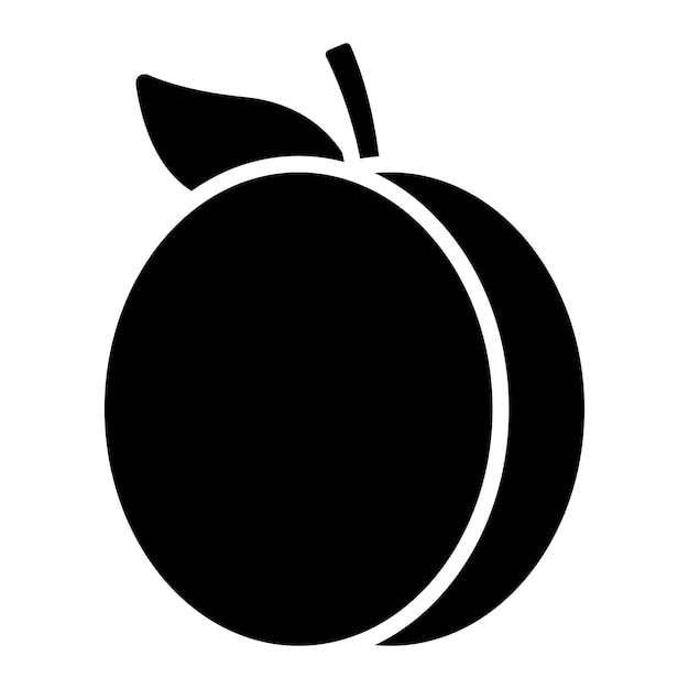 Diseño vectorial Estilo del icono de ciruela