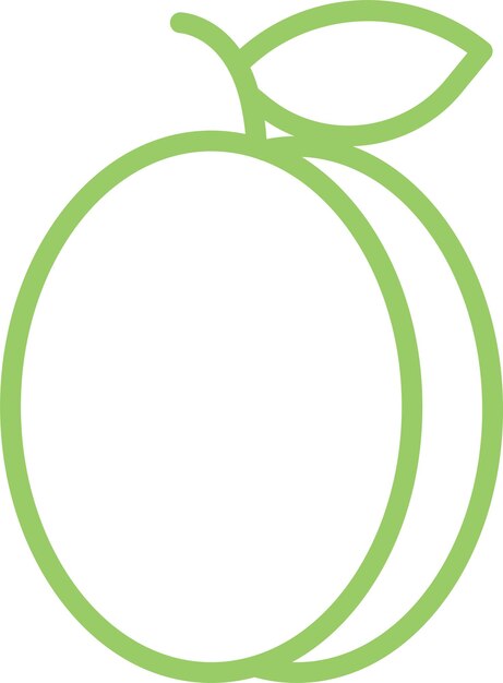 Diseño vectorial Estilo del icono de ciruela