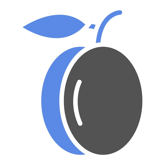 Diseño vectorial Estilo del icono de ciruela