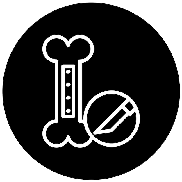 Diseño vectorial de estilo de icono de cirugía ortopédica