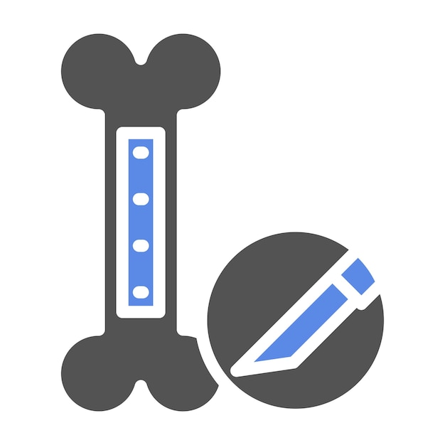 Diseño vectorial de estilo de icono de cirugía ortopédica