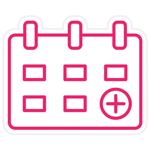 Diseño vectorial Estilo del icono de la cita médica