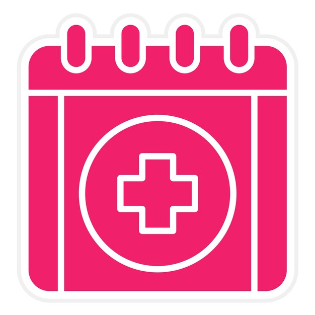 Diseño vectorial Estilo del icono de la cita médica