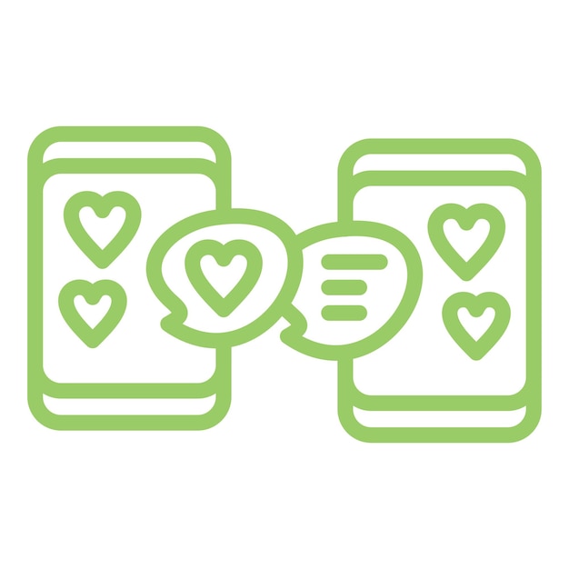 Diseño vectorial Estilo de icono de citas en línea