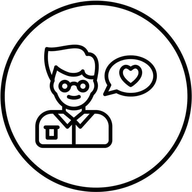 Diseño vectorial Estilo del icono de citas