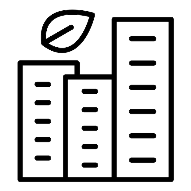 Diseño vectorial Estilo de icono de la ciudad ecológica
