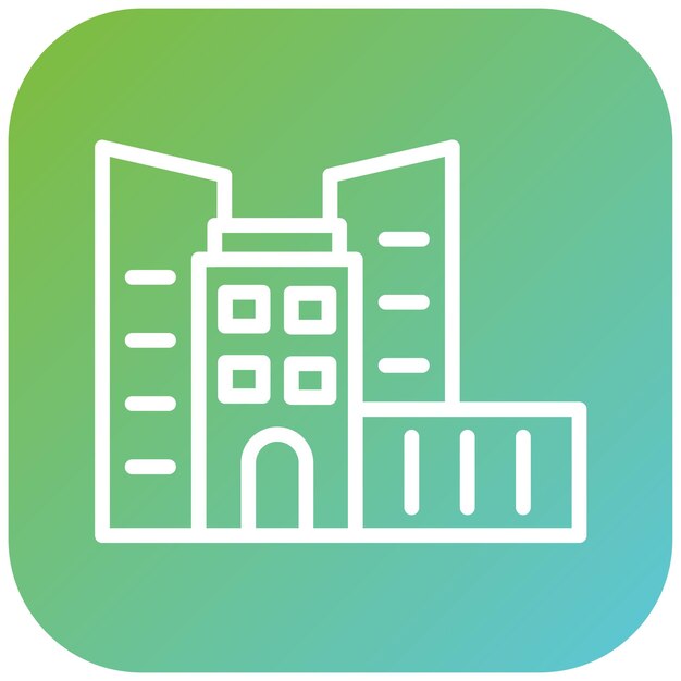 Diseño vectorial Estilo de icono de la ciudad futura