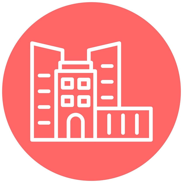 Diseño vectorial Estilo de icono de la ciudad futura