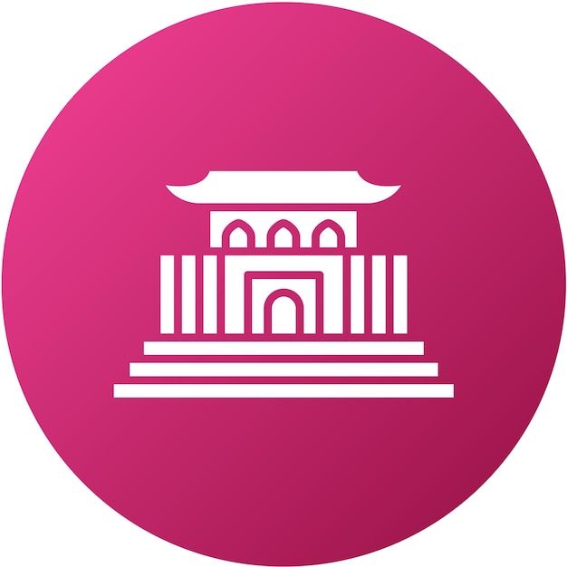 Diseño vectorial Estilo de icono de la Ciudad Prohibida