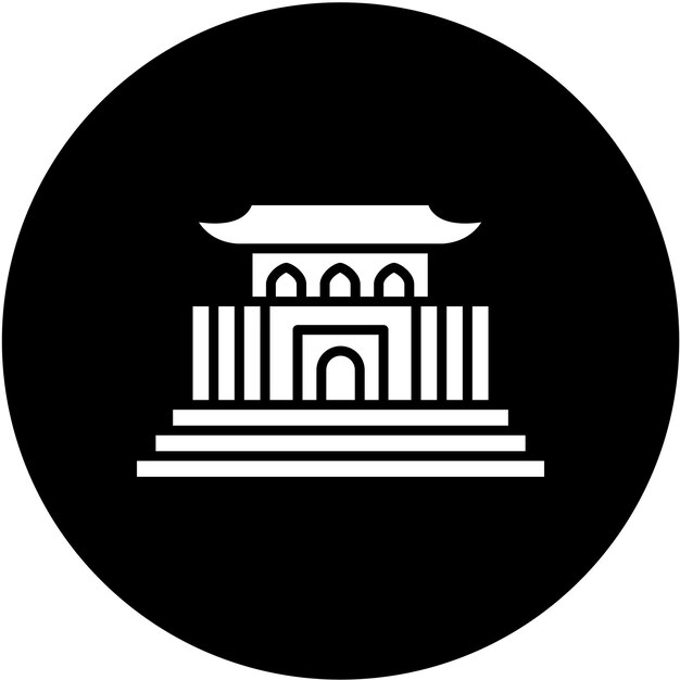 Diseño vectorial Estilo de icono de la Ciudad Prohibida