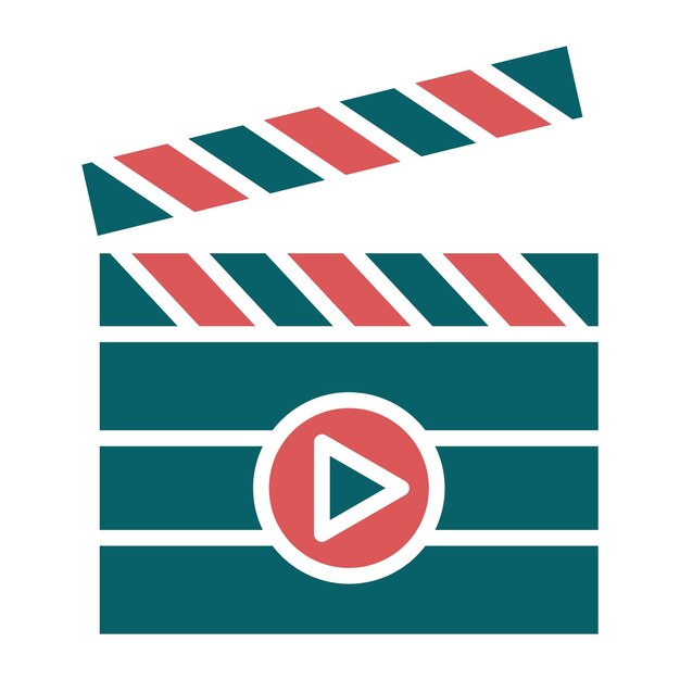 Diseño vectorial Estilo del icono de Clapperboard
