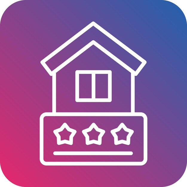 Diseño vectorial Estilo del icono de clasificación de la casa
