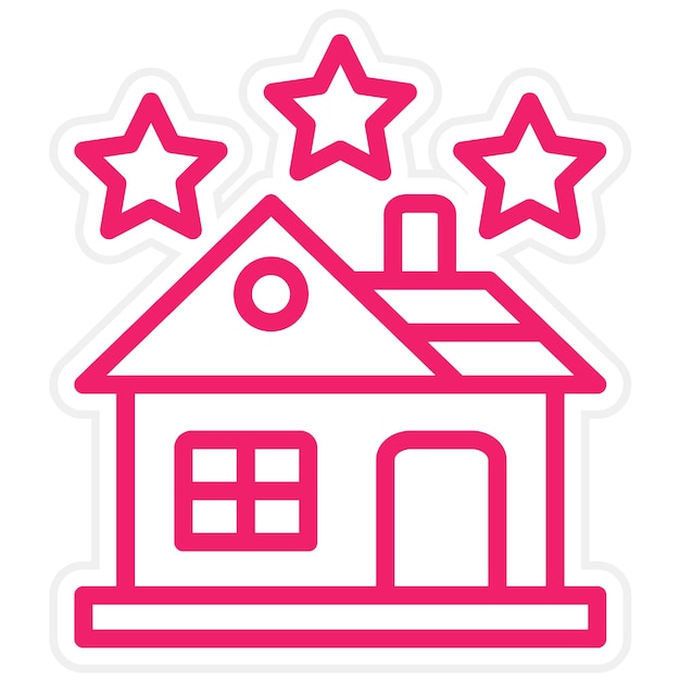 Diseño vectorial Estilo del icono de clasificación de la casa