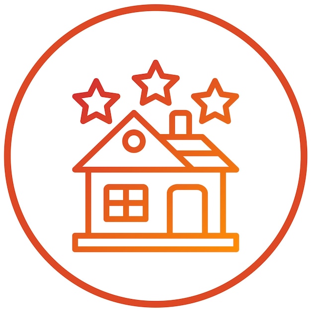 Diseño vectorial Estilo del icono de clasificación de la casa
