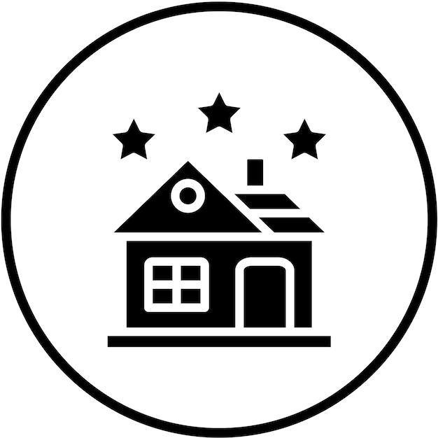 Diseño vectorial Estilo del icono de clasificación de la casa