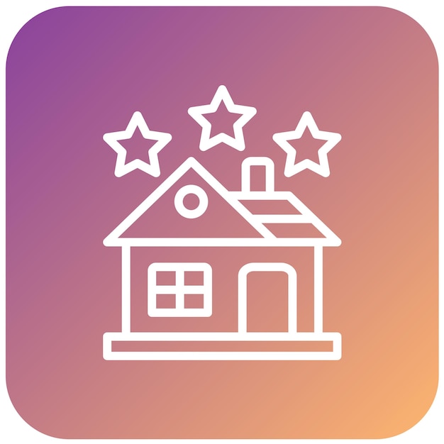Diseño vectorial Estilo del icono de clasificación de la casa