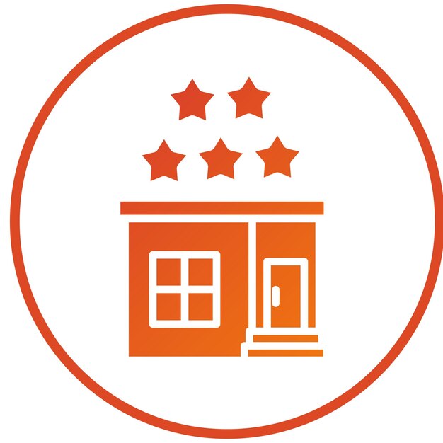 Diseño vectorial Estilo del icono de clasificación de la casa