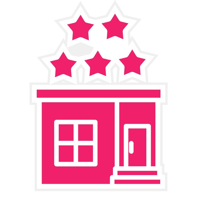Diseño vectorial Estilo del icono de clasificación de la casa