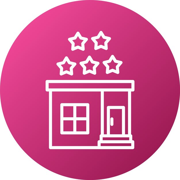 Diseño vectorial Estilo del icono de clasificación de la casa