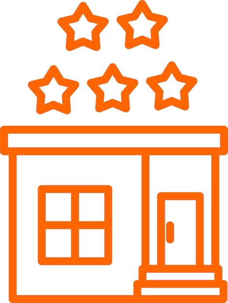 Diseño vectorial Estilo del icono de clasificación de la casa