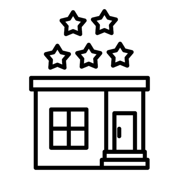 Diseño vectorial Estilo del icono de clasificación de la casa