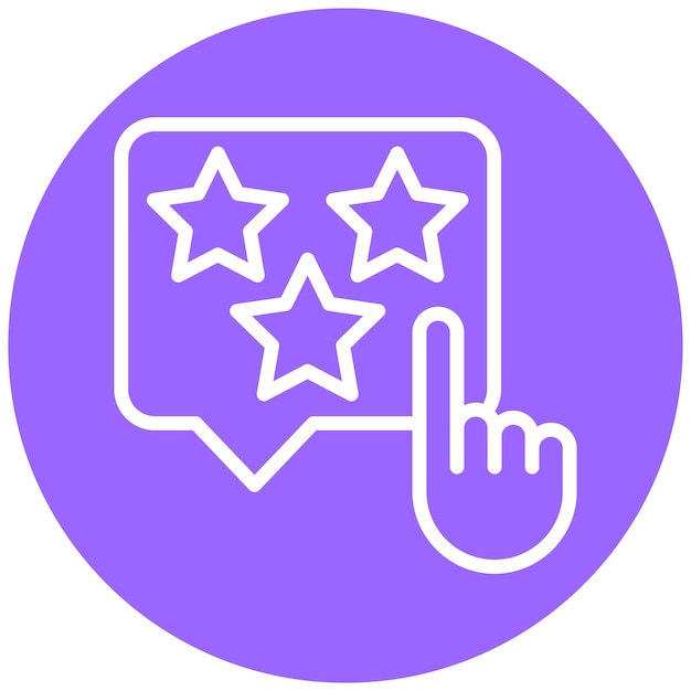 Diseño vectorial Estilo del icono de clasificación de estrellas