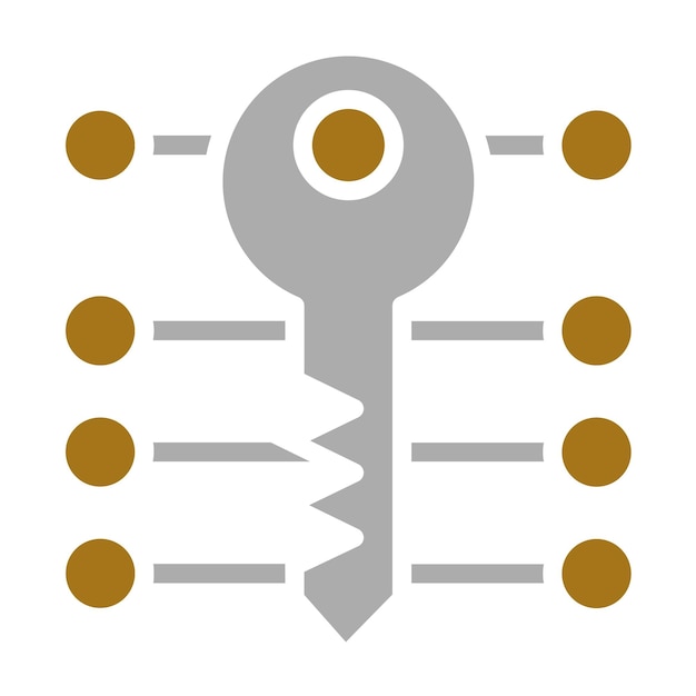 Diseño vectorial Estilo del icono de la clave de cifrado