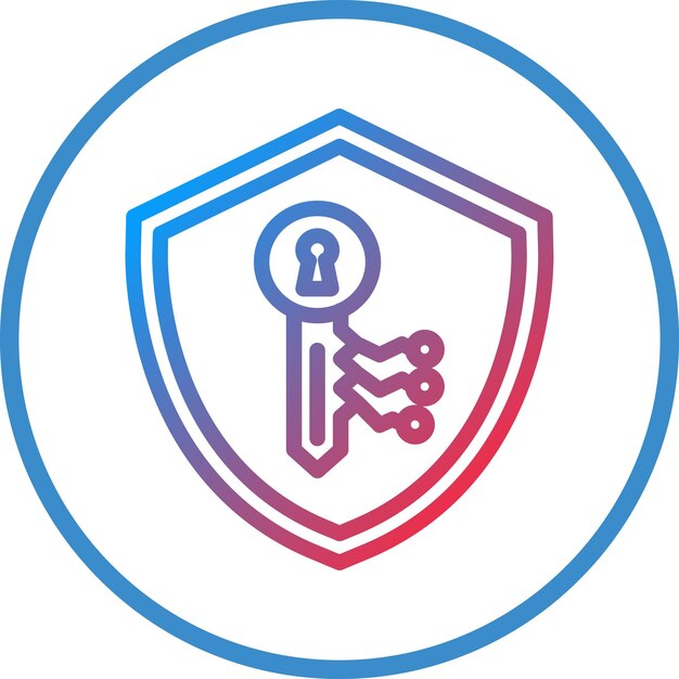 Diseño vectorial Estilo del icono de la clave privada
