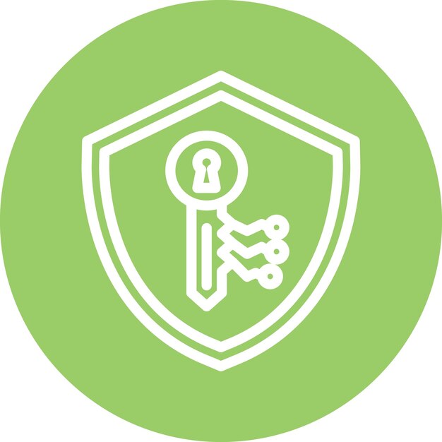Diseño vectorial Estilo del icono de la clave privada
