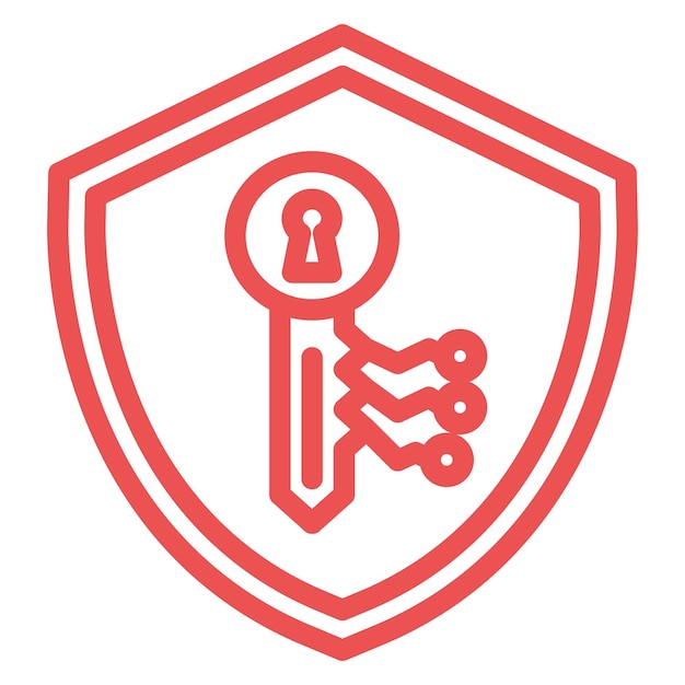 Diseño vectorial Estilo del icono de la clave privada