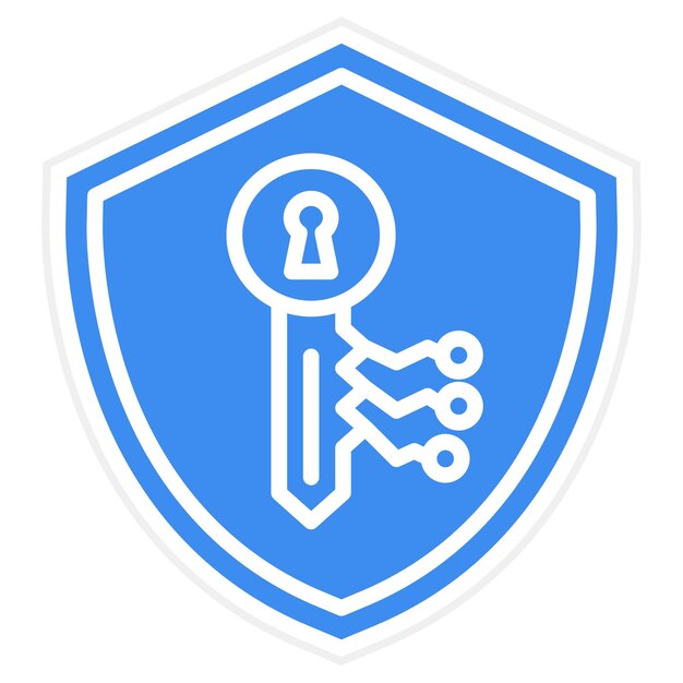 Diseño vectorial Estilo del icono de la clave privada