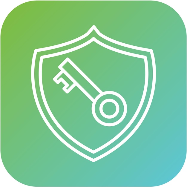 Diseño vectorial Estilo del icono de la clave privada