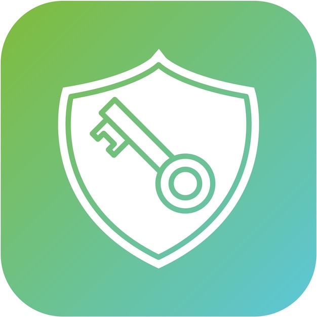 Diseño vectorial Estilo del icono de la clave privada