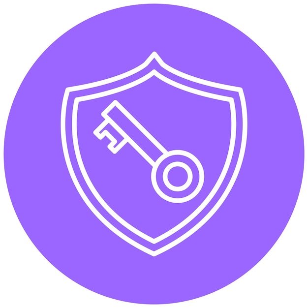 Diseño vectorial Estilo del icono de la clave privada