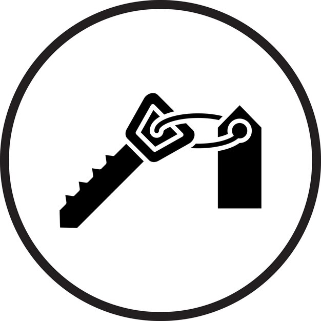 Diseño vectorial Estilo de icono clave de la sala