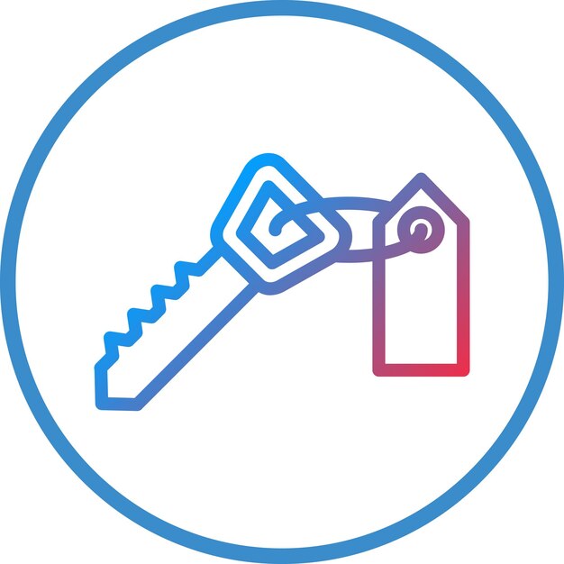 Diseño vectorial Estilo de icono clave de la sala